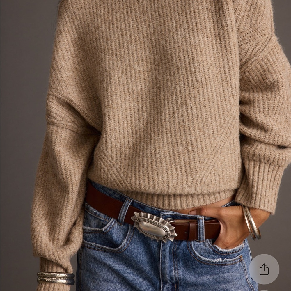 12th Tribe Beige Women's Sweater